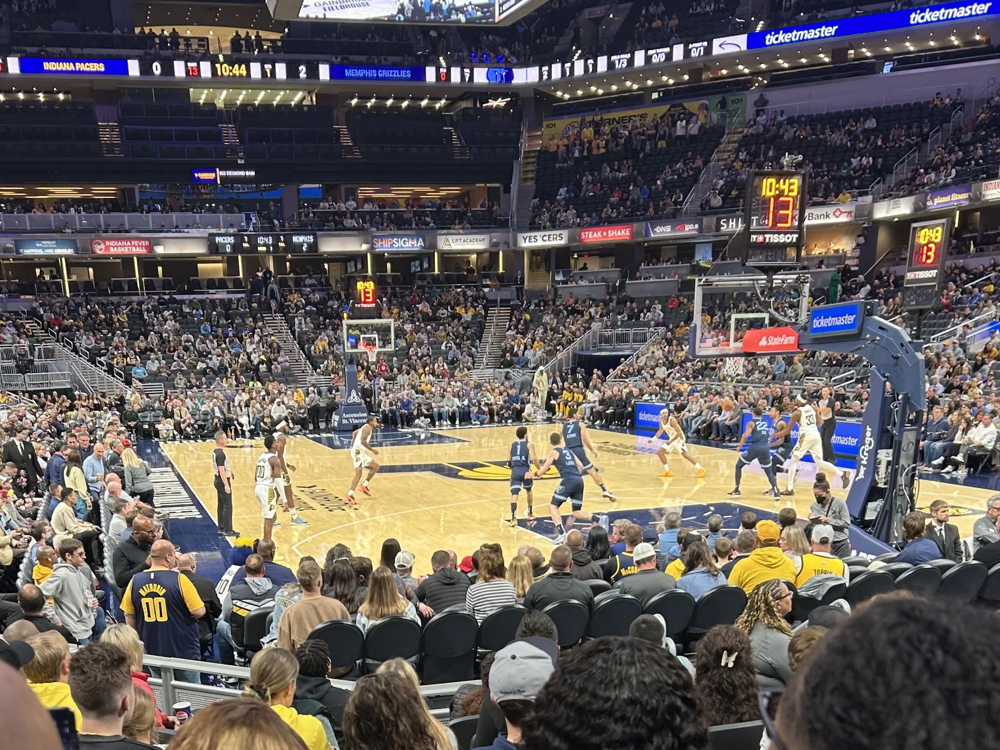 View from our Pacers seats